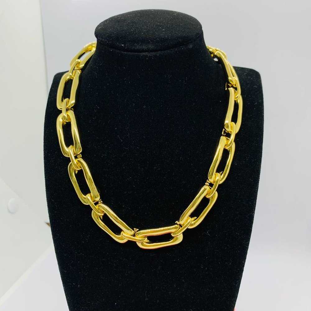 UNO De 50 NECKLACE- ALIEN Necklace Gold -plated metal oval-shaped links Necklace